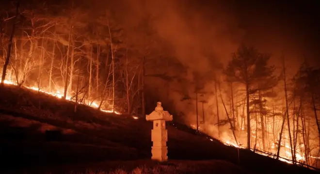 South Korea in Crisis NIRS Fire Destroys