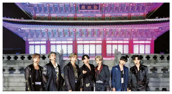 BTS Comeback Stage at Gwanghwamun